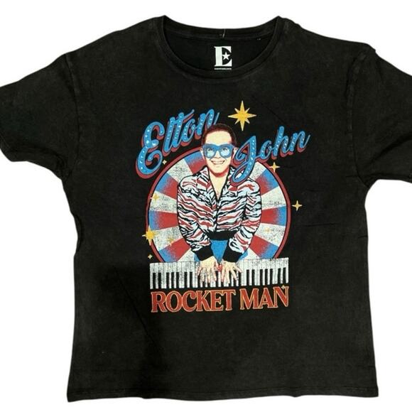 Elton John Mineral Wash Super Soft Oversized
Graphic Tee Size M or XL New w/ Tag - Picture 1 of 11